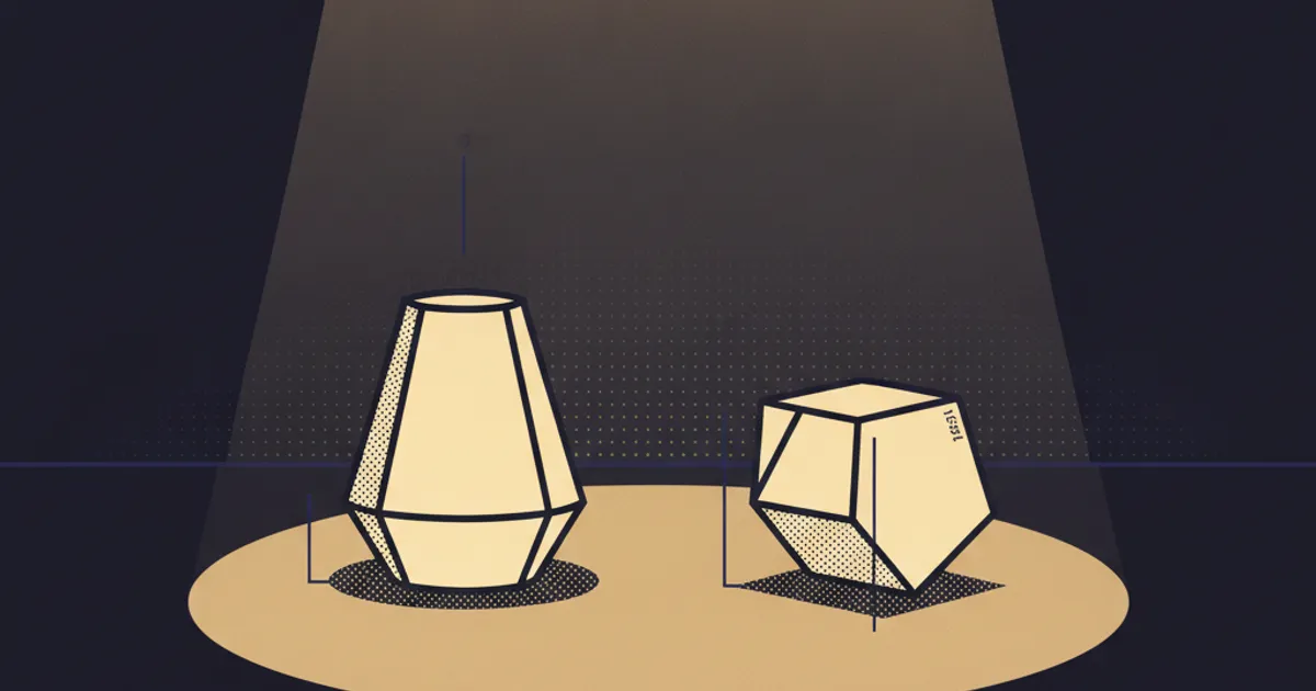 two forms meeting in a spotlight pool