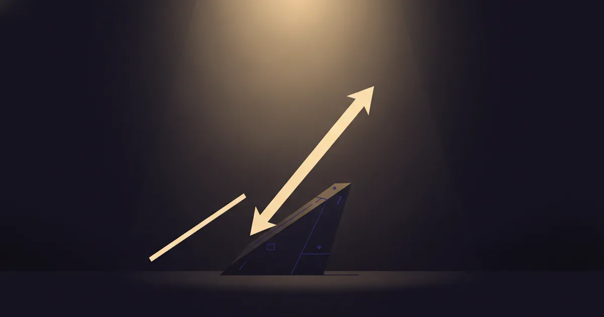 a line deflected off a plane, redirected upward