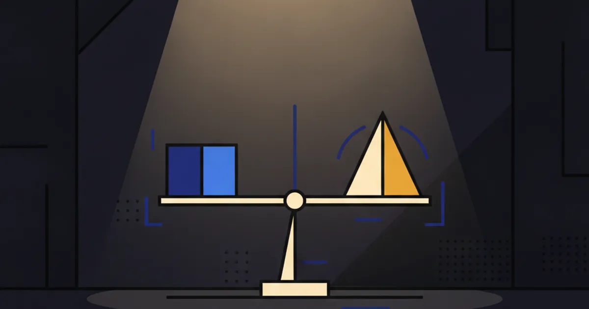 geometric forms weighed on a balance beam