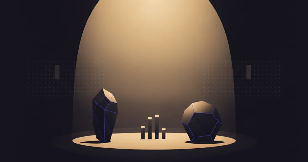 two forms meeting in a spotlight pool
