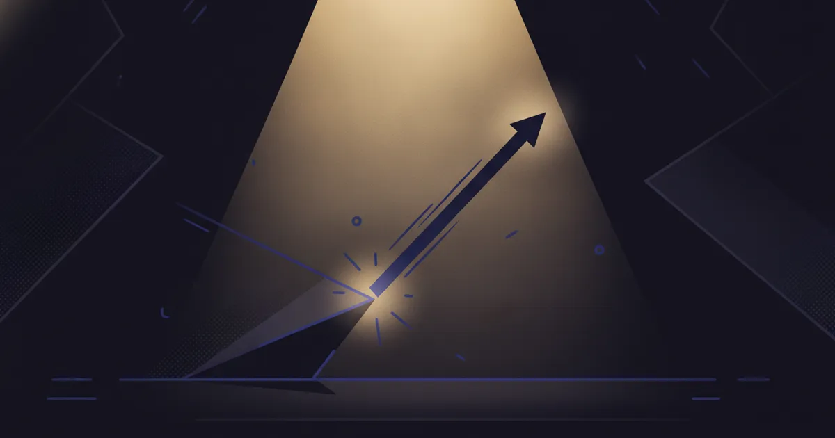 a line deflected off a plane, redirected upward