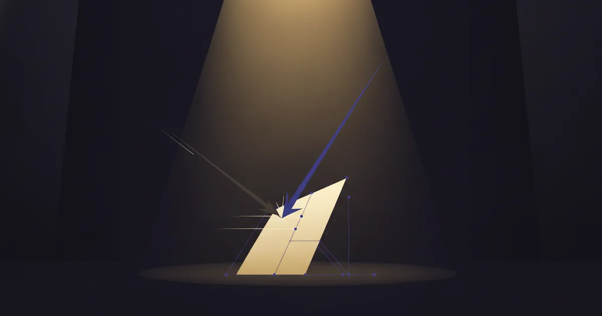 a line deflected off a plane, redirected upward